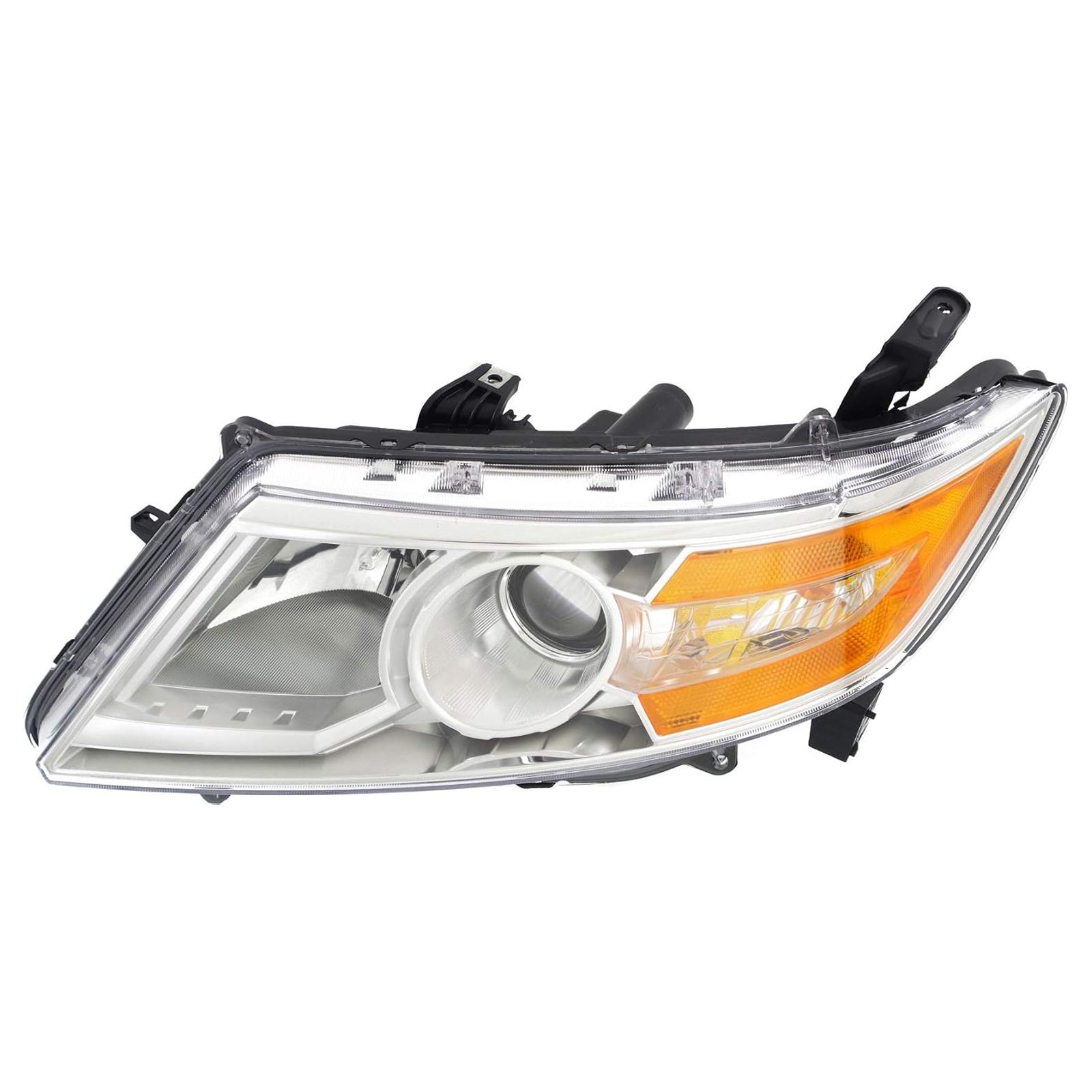 HOUGEET Headlight Assembly Fit for 2011-2017 Honda Odyssey, Headlamp Replacement Accessories Fit for 11-17 Honda Odyssey EX/EX-L/LX,Only For Halogen Model,W/bulbs (Chrome, Right Passenger Side)