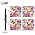 thumbnail image 3 of Square Wall Clock,Fashion Purple Flowers And Yellow Butterflies Painting,Silent Non-Ticking Wall Clock Decor for Home Office Kitchen Living Room Bedroom(12inch), 3 of 4