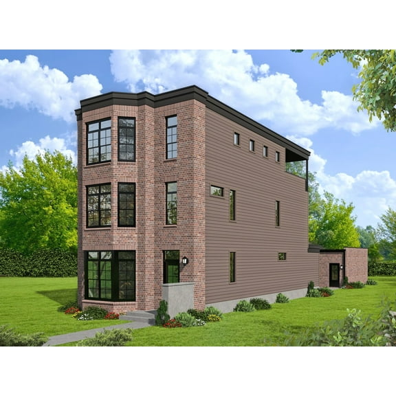 763-283: Colonial Apartment 3 Bed, 4 Bath Luxury Home Plan, 2843 Sq Ft: Full Blueprints with License to Build by Home Plan Marketplace - Lesuto