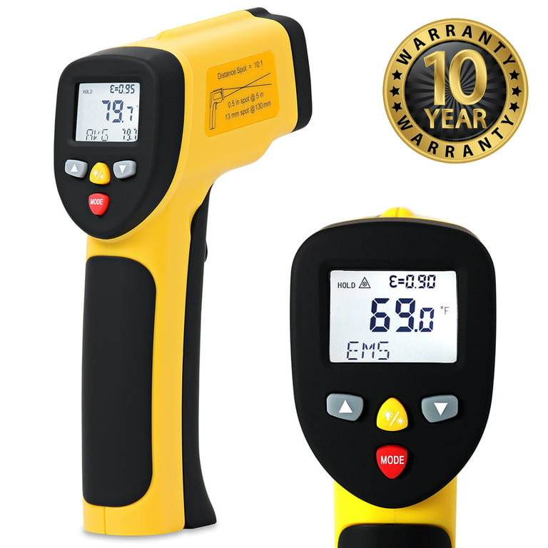 CEM DT-8666 Infrared Thermometer Thermal air Leak Detector Digital  Temperature Gun for Industrial Repairs with Patented Circular Laser, Laser