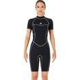 thumbnail image 1 of Combinaison de Plongée 3MM Résistante à l'Usure Manches Courtes Short Combinaison Longue Durée Sensation de Fraîcheur Accessoire de Surf Femme Noir G, 1 of 8