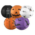 thumbnail image 4 of Linterna de papel de Halloween, decoración de ambiente de escena de Bar, centro comercial, cinturón redondo, bigotes, calabaza plegable, araña, fantasma, linterna para Festival, 4 of 6