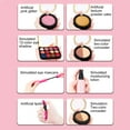 thumbnail image 6 of Girls Makeup Toy Set Pretend Play Cosmetics with Brushes Mirror Washable Accessories Role Play Gift for Kids Birthday Christmas(Black), 6 of 7