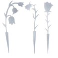 thumbnail image 1 of Paquete de 3 estacas de jardín de lirio de los valles, estacas de flores, decoración de macetas Blanco, 1 of 9