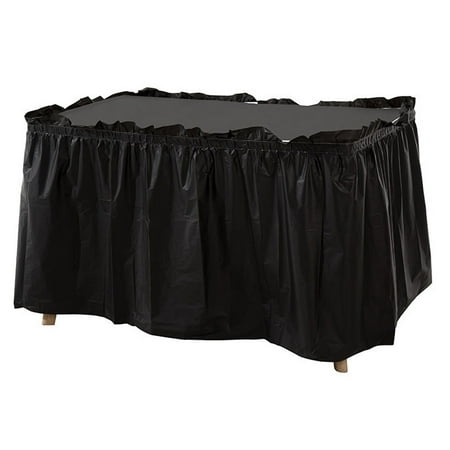 

Premium Disposable Plastic Tablecloth Long Rectangle Tables Waterproof Covers for Indoor or Outdoor Events & Parties black