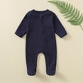 thumbnail image 2 of JUMEYU Baby Jumpsuit Winter Baby Clothes for Girls and Boys, Baby Romper Super Soft Fabric 0 3 6 9 12 18 24 Months (Navy,0-3 Months), 2 of 4