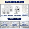 thumbnail image 4 of Acoustic Audio AA351W Indoor Outdoor 2 Way Speakers 2500 Watt White 5 Pair Pack AA351W-5Pr, 4 of 6