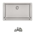 thumbnail image 2 of Stylish Dual Mount 30" Stainless Steel Single Bowl Kitchen Sink with Strainer S-411T, 2 of 11