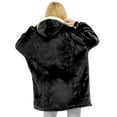 thumbnail image 2 of Wearable Sherpa Blanket Hoodie with Pocket, Double-Sided Plush & Flannel, Oversized Hood, 2 of 19