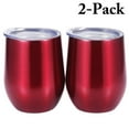 thumbnail image 1 of Coofit 2 Pcs Gobelets à Vin en Acier Inoxydable Isolés Gobelets à Boire Gobelets à Bière avec Couvercle, 1 of 10