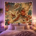 thumbnail image 2 of Ocean Waves Highly with Mythical Dragon Leaping Through, Mystical Fantasy for Space Lovers, Galaxy Room Decor, Housewarming Gift, Tapestry Wall Hanging for Bedroom and Dorm, 2 of 7
