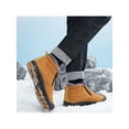 thumbnail image 6 of Frontwalk Womens Mens Winter Boot Plush Lined Warm Shoes Casual Snow Boots Walking Cold Weather Ankle Booties Unisex Zipper Camel 13, 6 of 7
