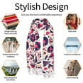 thumbnail image 6 of Shawl Wraps for Women - Skull lips record Guitar Oversized Fall Winter Fashion Blanket Scarf for Women, 6 of 6