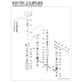 thumbnail image 3 of Kingston Brass KS1792PLBS Heritage Double-Handle 4-Hole Widespread Kitchen Faucet with Brass Sprayer in Polished Brass, 3 of 5
