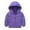 Purple, variant on REDARER Kids Hooded Winter Coat, Thicken Windproof Jacket for Toddler Boys Girls, Zipper Warm Outwear,Size:5-6 Years