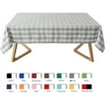 thumbnail image 3 of Rectangle Checkered Tablecloth Waterproof Spillproof Wrinkle Resistant Buffalo Plaid Heavy Weight Table Cloth Gingham Table Cover for Outdoor and Indoor Use, 52 x 70 Inch Grey and White, 3 of 6
