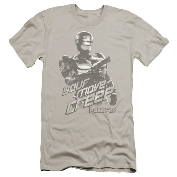 Robocop Your Move Creep Premium Adult Slim Fit 30/1 T-Shirt Silver