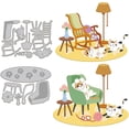 thumbnail image 2 of 2Set 14Pcs Chair and Cats Cutting Dies for Card Making Metal Sofa Cats Die Cuts Embossing Stencils Cutting Dies Template for Scrapbooking Paper Decoration Journal Craft Decor, 2 of 9