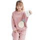 thumbnail image 1 of Conjunto de pijama de manga larga con estampado de Panda para mujer, ropa de dormir cálida, suave, Coral, para Otoño e Invierno, 1 of 4