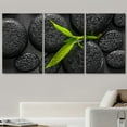 thumbnail image 2 of wall26 - Bamboo Branch on Zen Stone - Canvas Art Wall Art - 16"x24"x3 Panels, 2 of 5