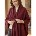 thumbnail image 3 of Kukuzhu Shawl Wraps for Women ponchos Ruana Cape Open Front Duster Cardigan Sweaters for Fall Winter, 3 of 8