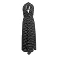 thumbnail image 6 of Tqcoqu Womens Deep V-Neck Polka Dot Print Halter Boho Long Maxi Dresses,Black Women's S-XXL, 6 of 10