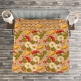 thumbnail image 3 of Ambesonne Japanese Quilted Bedspread Set 3 Pcs, Koi Fishes Lotus, Queen Size, Multicolor, 3 of 3