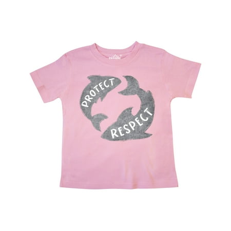 

Inktastic Respect and Protect Sharks Gift Toddler Boy or Toddler Girl T-Shirt