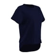 thumbnail image 3 of Playera George para Mujer,Escote Redondo, Manga Corta, Hi Low Azul Marino Talla CH, 3 of 4