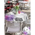 thumbnail image 5 of Outdoor Tablecloth with Umbrella Hole for Patio/Picnic/Party/Camping, Purple Grey Floral Waterproof Table Cloth Round Cover Washable, Botanical Leaves Spring Chic Flower (Dia 54"), 5 of 9
