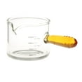 thumbnail image 1 of Jarra de vidrio medidora de café expreso, vaso de café expreso, dos unidades de medida, caños individuales, accesorios de café expreso para mango marrón y L, 1 of 8