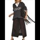 thumbnail image 1 of Suéter de Punto con Cuello en V y Larga para Mujer con Estampado de Letras Gris Oscuro L, 1 of 7