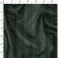 thumbnail image 3 of Soimoi Cotton Satin Spandex Green Fabric By the Yard - 54 Inch Wide -Floral Fabric - Modern Stripes with Playful Floral Accents Printed Fabric, 3 of 6