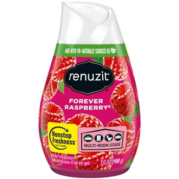 Renuzit Adjustable Solid Gel Air Freshener Cone, Forever Raspberry, Nonstop Freshness, 7 Ounces, 1 Cone