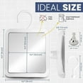 thumbnail image 6 of MIRRORVANA Fogless Shower Mirror for Shaving with Upgraded Suction-Cup, 1X Magnifying, 6.3 x 6.3 Inch (Translucent Frame, Grey Suction), 6 of 6