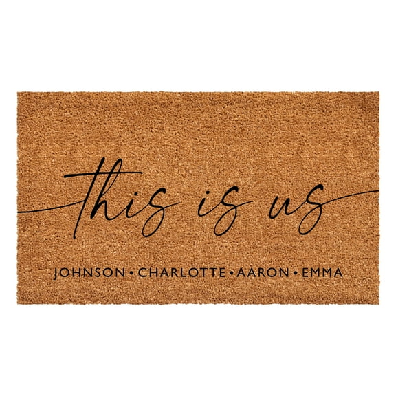 Calloway Mills 111823672 This is Us personalized Doormat 36" x 72"