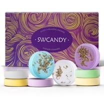 SWCANDY Lavender Shower Steamers Aromatherapy Set - 8 Pcs Natural Essential Oil for Relaxation Valentines Day Gifts, Self Care, Home Spa