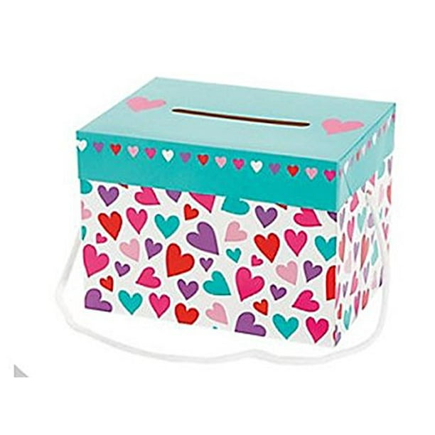 Valentine S Day Card Boxes 1 Dozen Heart Designs Girl S Walmart Com Walmart Com