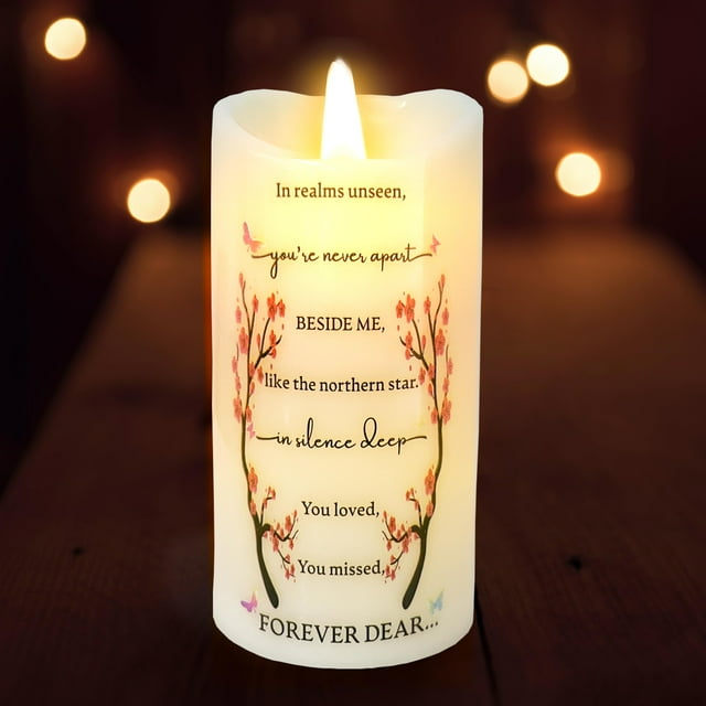 Velas Conmemorativas Skywin Sin Llama para Fallecidos LED 15x7 cm