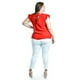 thumbnail image 3 of Blusa con manga de olan y moño en espalda Roman Fashion /Tallas Extras, 1888 (Rojo) rojo 42, 3 of 6