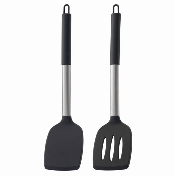 2pack Food-Grade Silicone Anti-Scald Handle Silicone Spatula
