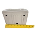 thumbnail image 6 of Beige Almond Ceramic Soap Dish Tray Cloth Bar Washcloth Holder Bath Shower Bathtub, 6 of 9