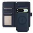 thumbnail image 3 of For Google Pixel 9 / 9 Pro RFID Blocking Protective Purse 2-in-1 Detachable Bicolor Wallet Case Magnetic Flip Cover Multi-Card Slots Pocket With Wrist Strap Phone Case,Brown,For Pixel 9 / 9 Pro, 3 of 7