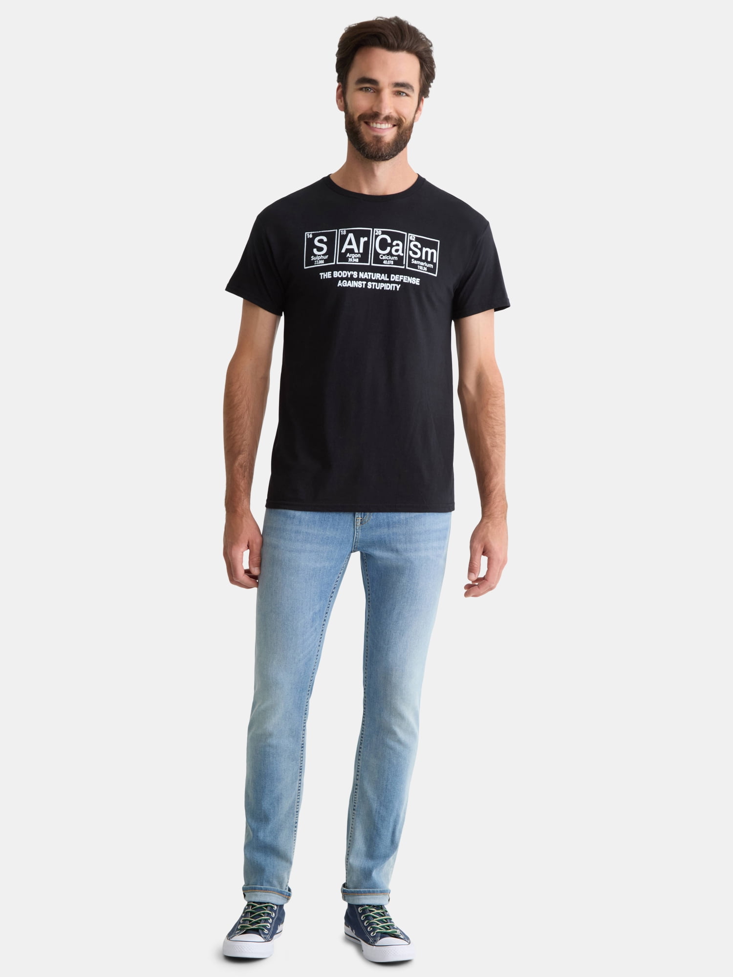 Sarcasm Men's and Big Men's Graphic Tee with Short Sleeves, Sizes S-3XL