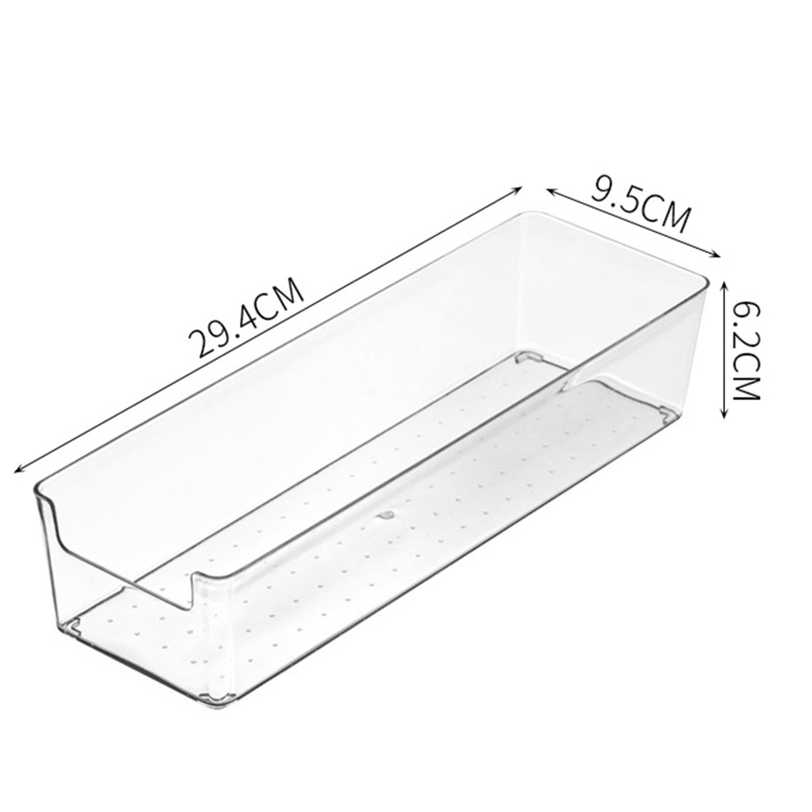 Desk Drawer Clear Organiser Trays Plastic Storage Boxes Divider Small Box