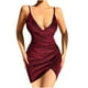 thumbnail image 1 of Moda mujer Casual Sexy cuello en V sin mangas verano Camis fiesta Split vestido Fridja  hj3248, 1 of 8