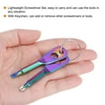 thumbnail image 5 of Uxcell 4pcs Portable Keychain Screwdriver PH1 Phillips 4.8mm Slotted CR-V Multifunction Mini Key Screw Driver, Colorful, 5 of 6