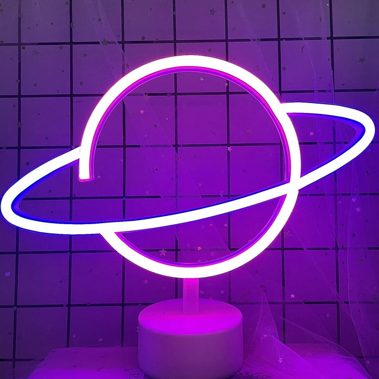 Planet Light Neon Signs Led Desk Decor Led Neon Sign Night Light ...