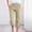 Beige, variant on SwiftWear Women's Boho Style Straight Wide Leg Capri Pants - Lightweight Linen Blend Plus Size Cropped Pants with Drawstring & Pockets, Casual Lounge Capris, S-2XL