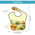 thumbnail image 4 of Bingfone Mess-Proof Baby Bib - Waterproof Bib For Baby Boy Or Girl With Food Catcher Pocket, Unisex-Sunflowers On A Yellow Background, 4 of 8